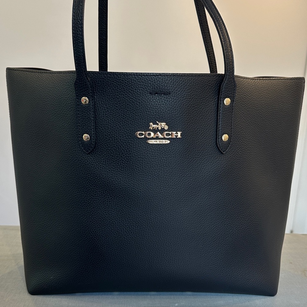 Coach Black Leather Tote